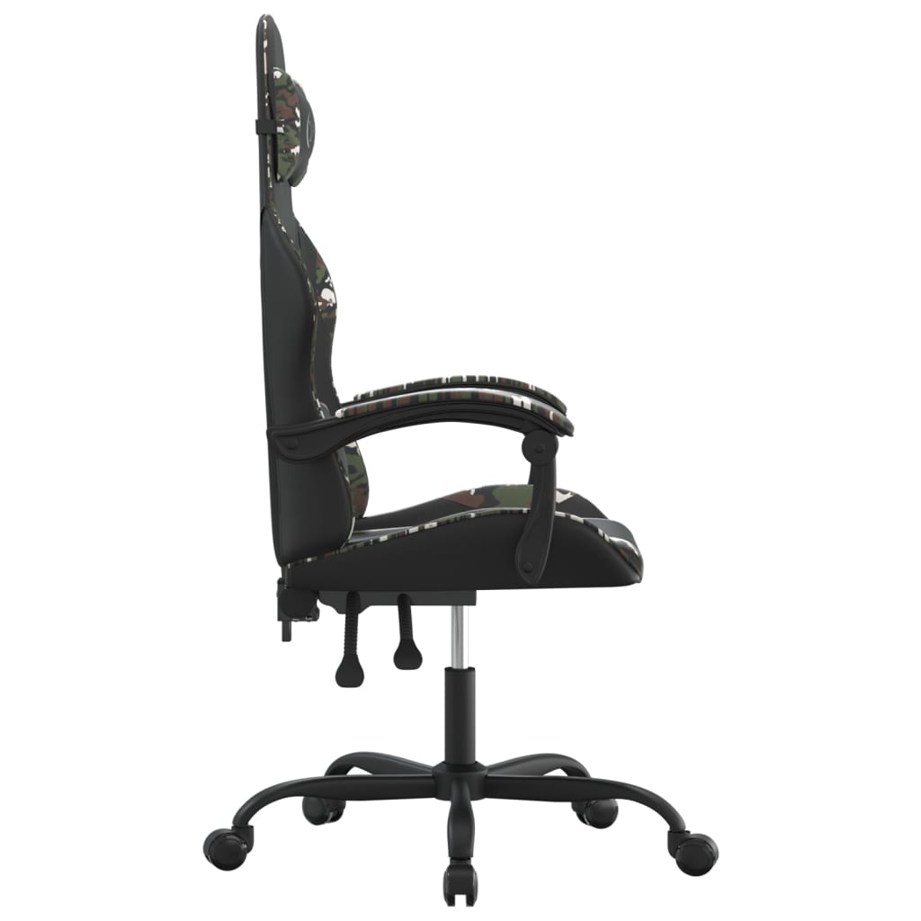 Gaming Chair Black and Camouflage Faux Leather\