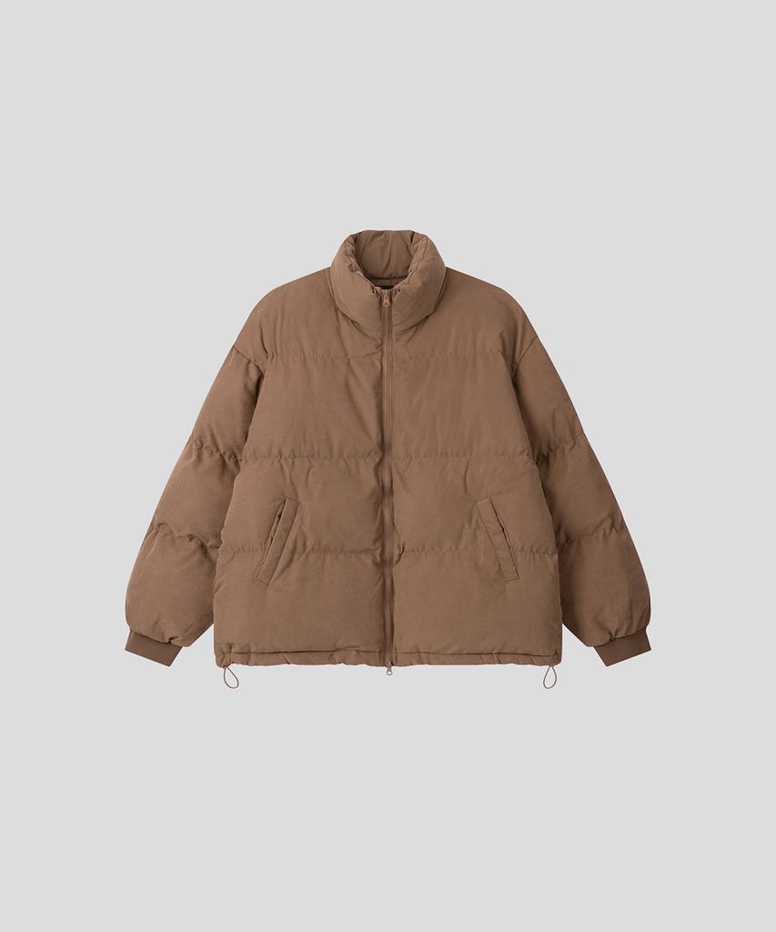 Black Moment Wool Short Padded Jacket [Brown]