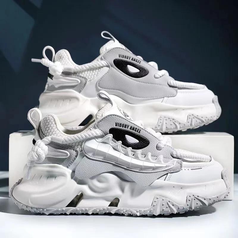 

Модный бренд, дизайнер, белые, толстые, повседневные, мужские, на плоской подошве, мокасины, спортивные, прогулочные, кроссовки, обувь для мужчин 43