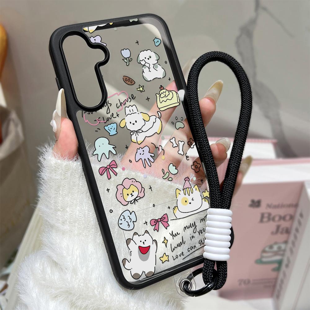 Custodia per Telefono Animali Cartoni Animati Per Samsung Galaxy S26 Ultra Case S25 S24 FE S23 A17 A07 A56 5g A16 A55 A54 A36 A26 Cover Trasparente Opaca