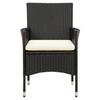 Vidaxl Garden Chairs With Cushions, 2 Pcs., Poly Rattan, Black