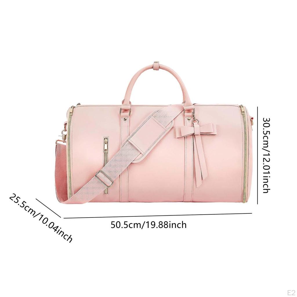 Women Garment Duffel Bag Adjustable Strap Travel for Business Hiking
