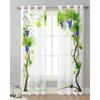 Plant Green Vine Fruit Sheer Curtains for Living Room Decoration Window Curtains for Kitchen Tulle Voile Organza Curtains
