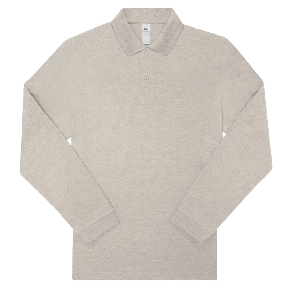 B&C Mens My Polo 210 Plain Long-Sleeved Shirt