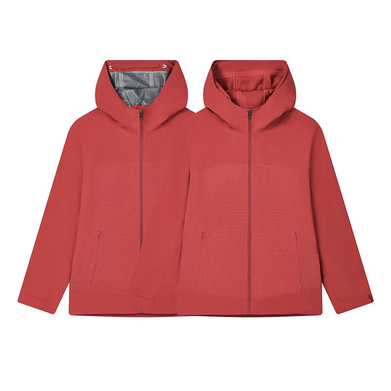 Fila Fashionable Warm Hooded Two-Piece Jacket Men Jackets Mountain-Red F11M512701FRD