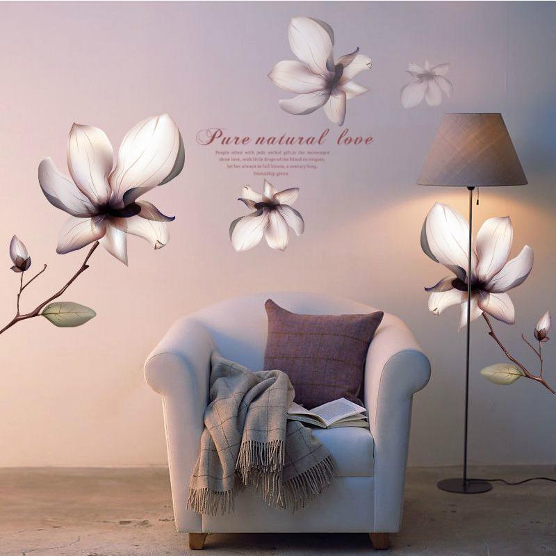 

Новый фиолетовый цветок мечты магнолия цветок спальный диван ПВХ прозрачная пленка 60*90 cm