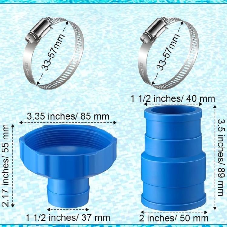 Skimmer Schlauchadapter Pool Bodensauger Schlauchadapter Ersatz für Aufstellpool Skimmer Wandmontage Zubehör