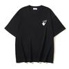 Off-White 2026 Summer New Graffiti Arrow Pattern Printed Short Sleeved T-shirt for Men and Women