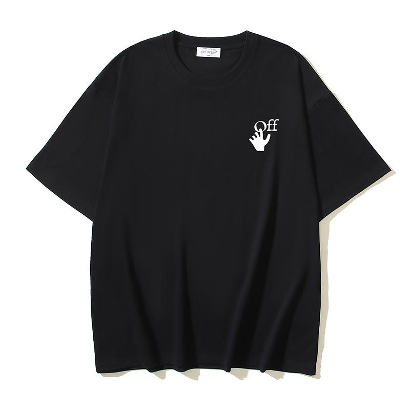 Off-White 2026 Summer New Graffiti Arrow Pattern Printed Short Sleeved T-shirt for Men and Women