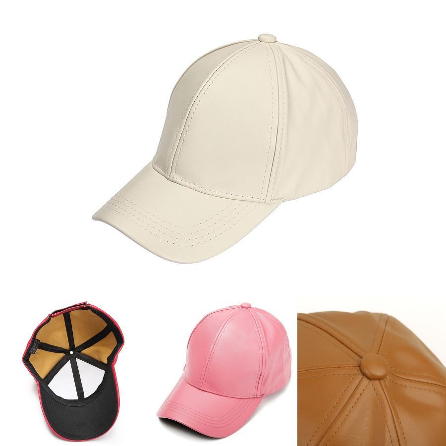 Timeless Design Unisex Women Soft Faux Leather Baseball Cap For Everyday Fashion