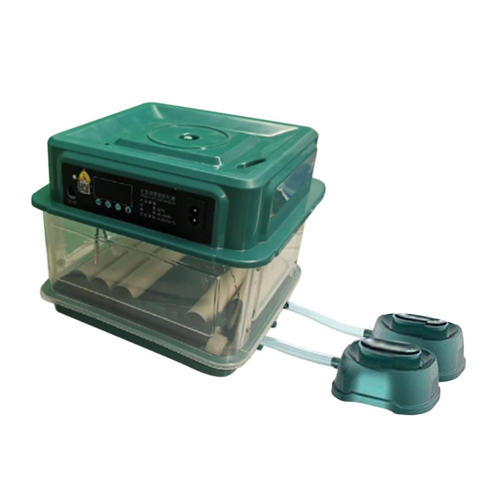 Automatic Turning Egg Incubator with Detachable ABS Tray Dual Power Temperature Control for Poultry Hatcher Chicken Duck Eggs