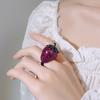 Anello Aperto Esagerato Gioielli Fragola Colore Oro Nero Tesoro Moda Stile Lusso Donna Sensazione Premium Consegna Lotti