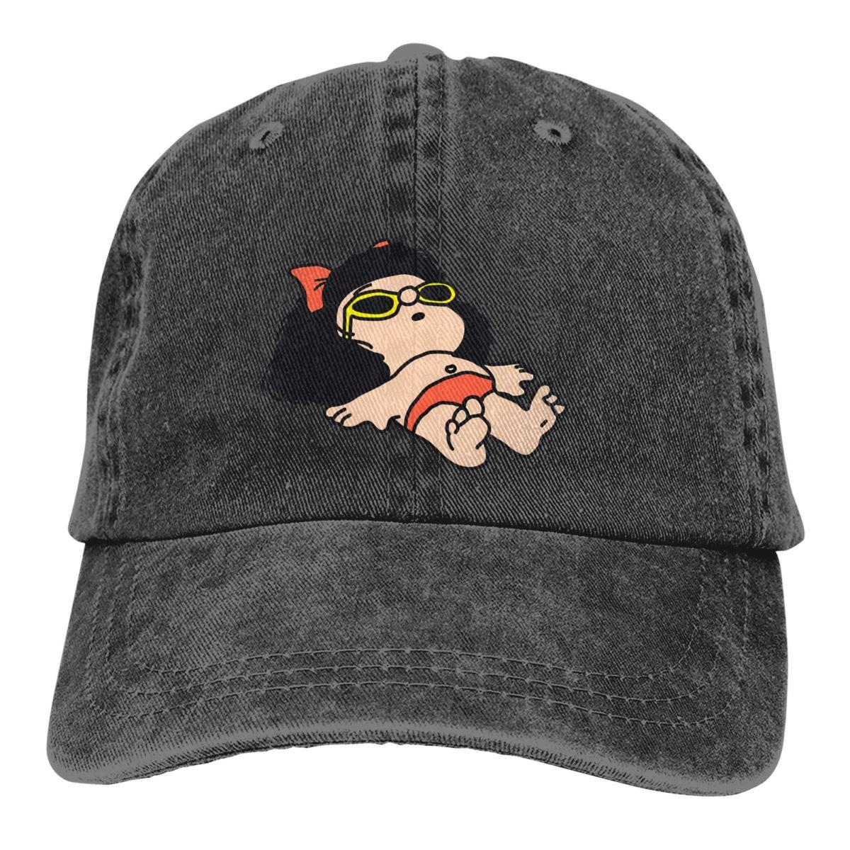 

Mafalda Cartoon Multicolor Hat Peaked Women s Cap Beach Sunbathing Color Personalized Visor Protection Hats One Size