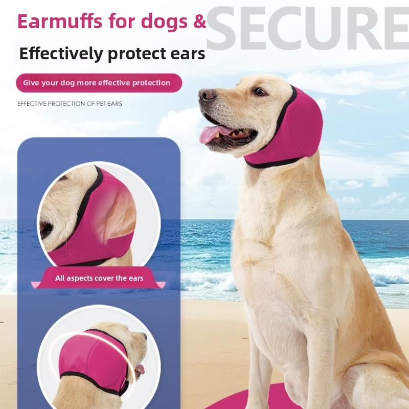 Noise Reduction Dog Ear Covers Hearing Protection Waterproof Dog Calming Earmuff Shock Proof Adjustable Pet Ear Muffs