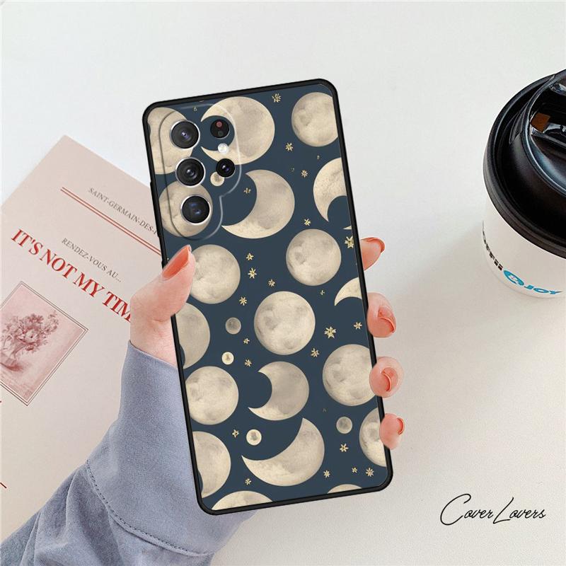 Sun And Moon Star phone case For Samsung Galaxy S24 S25 S23 S22 Ultra Note 10 20 Plus S20 S21 FE Cover