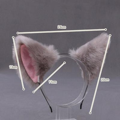 Cerchietti per capelli con orecchie di pelliccia di gatto carino, cerchietti per capelli notturni, fasce per capelli, orecchie di gatto