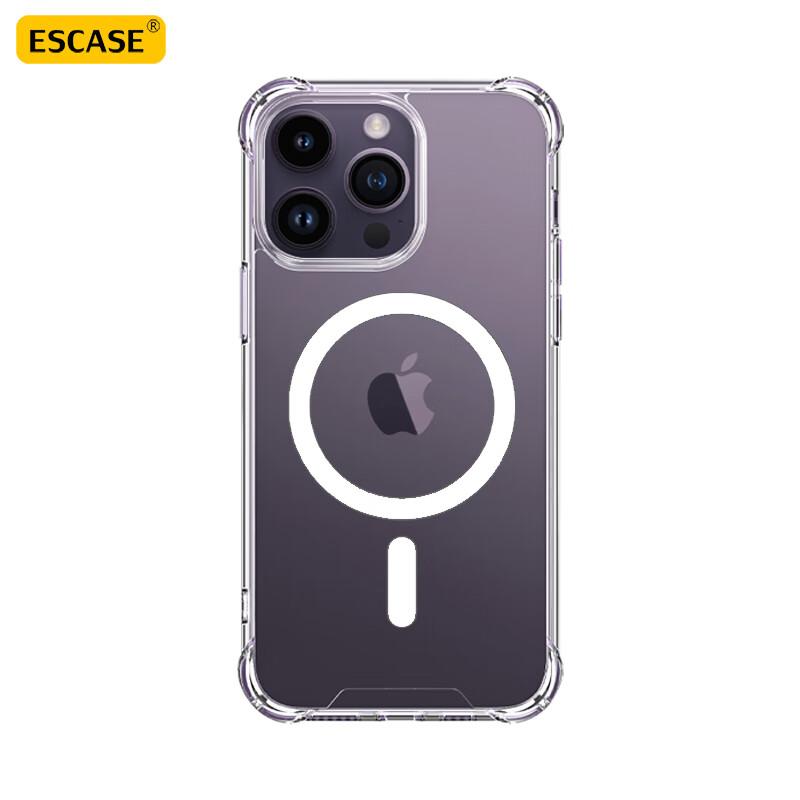 ESCASE IPhone 14 Pro Max Case with MagSafe Magnetic Charging, Ultra-Thin Airbag Shockproof Clear Protective Cover for Men And Wome