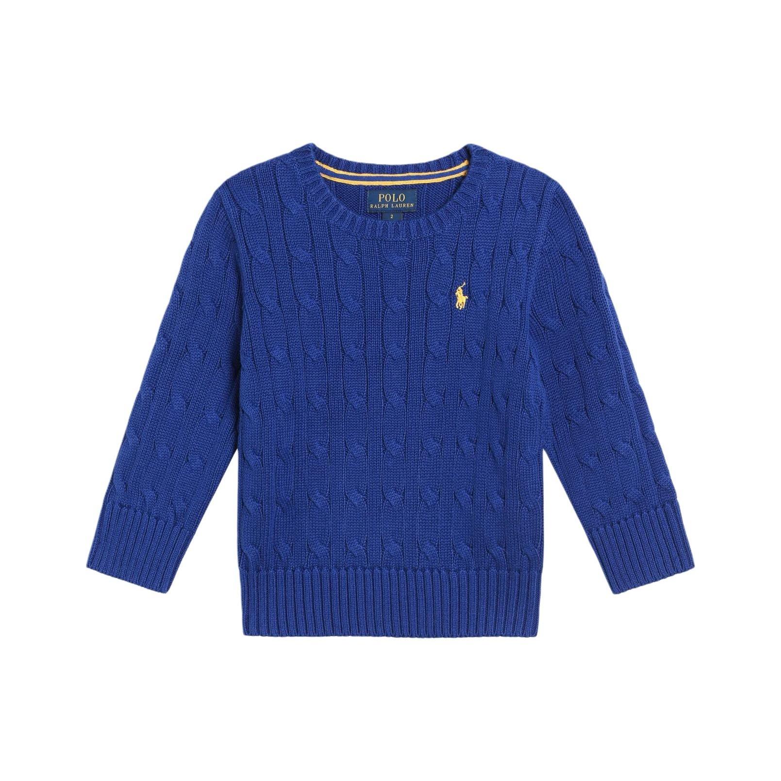 

Polo Ralph Lauren Свитер вязаный с длинным рукавом и круглым вырезом с вышитым логотипом Облегающий Мужской свитер 323702674-080 XL