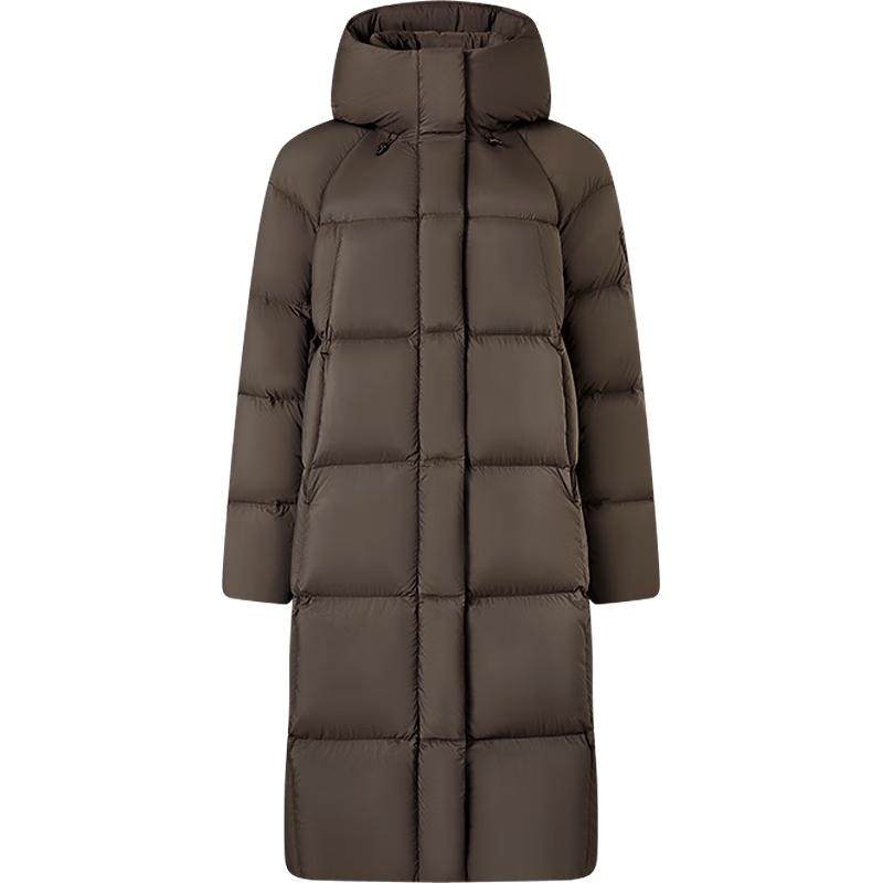 Tanboer Women's Hooded Mid-Length Puffer Down Jacket