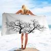 Tree Towels Lightweight Quick Dry Beach Towel Pack and Branch Absorbent Beach Towel Sand Free Sunset Beach Towels for Adult