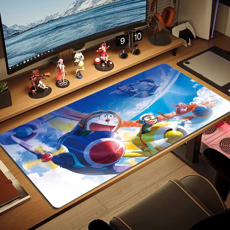 Doraemon3 Print  Cushion Non-slip Laptop Tablet Big Mousepad XXL Mat Mini PC Playmat With Lock edge