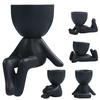 Easy To Carry Ceramic Practical Cute Anti-corrosion Little People Body Flower Pot Ornament Nordic Flower Pot