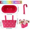 Ulele 6 Pack Metal Hanging Flower Pots Double-Hook Hanging Buckets Colorful Dots Planters Metal Iron Hanging Plant Pots Fence Pl