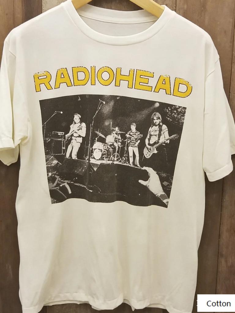 Rock Radiohead Kid A's Album Tour Concert Rare T-shirts Oversized Black White Navy Blue Men Women Casual Printed Short-sleeved