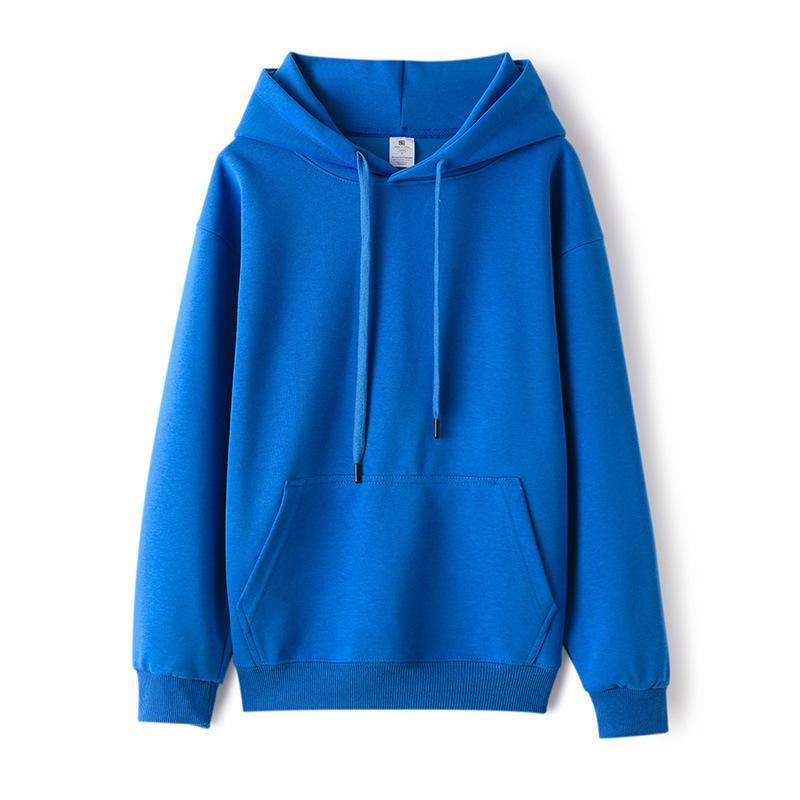 Unisex Plus Size Cotton Hoodie - Warm, Loose, Double-Layered Sweatshirt for Autumn & Winter