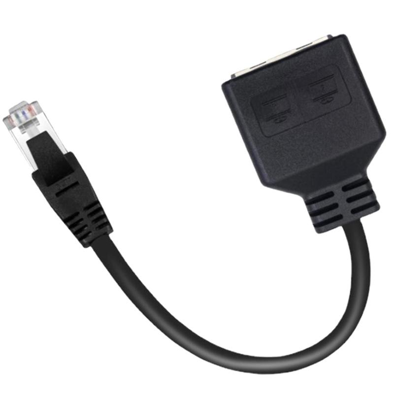 Hub Rj45 Gigabit Übertragung Netzwerkkartenadapter 1 Stecker auf 2 Buchsen Ethernet Splitter Zubehör Hohe Geschwindigkeit Cat5 Cat5E Cat6 Cat7