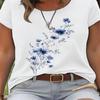 Women's Summer T-Shirt Printed Fashion Casual Cute Short Sleeve Women's Crew Neck Printed Short Sleeve T-Shirt