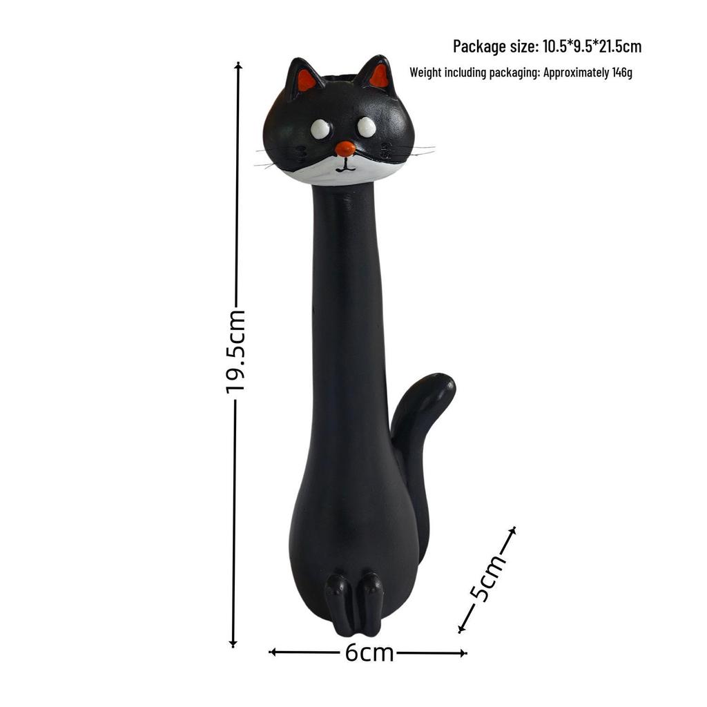Cross-Border Creative Cat Flower Vase: Fun Eccentric Resin Ornament for Living Room Desktop.