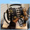 Fashionable Small Batch Diamond Check Handbag 2023 New Winter Shoulder Crossbody Bag