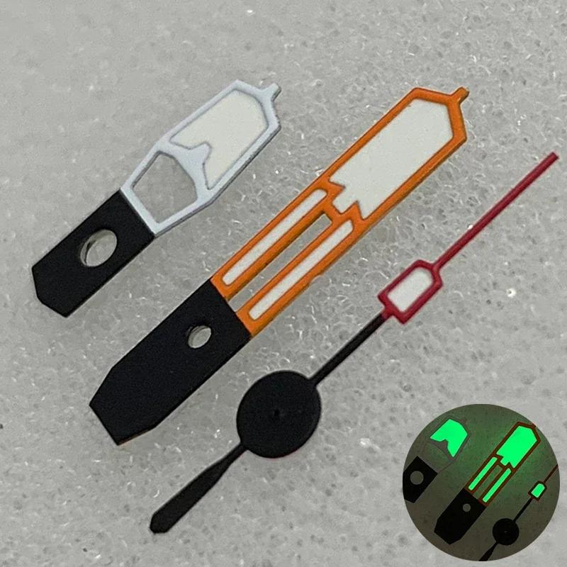 Modified Watch Accessories Orange Red White Color Matching Hands Green Luminous Hands for NH35/36/4R/7S Movement