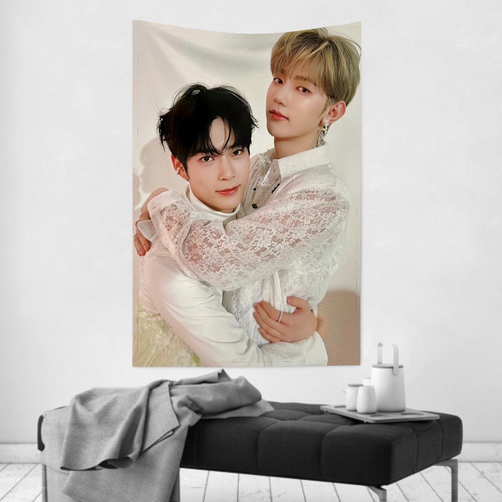 Boy Band Singer Tapestry Room Decor ZZEROBASEONE Wall Cloth Party Hanging Background Room Decor Baby Room