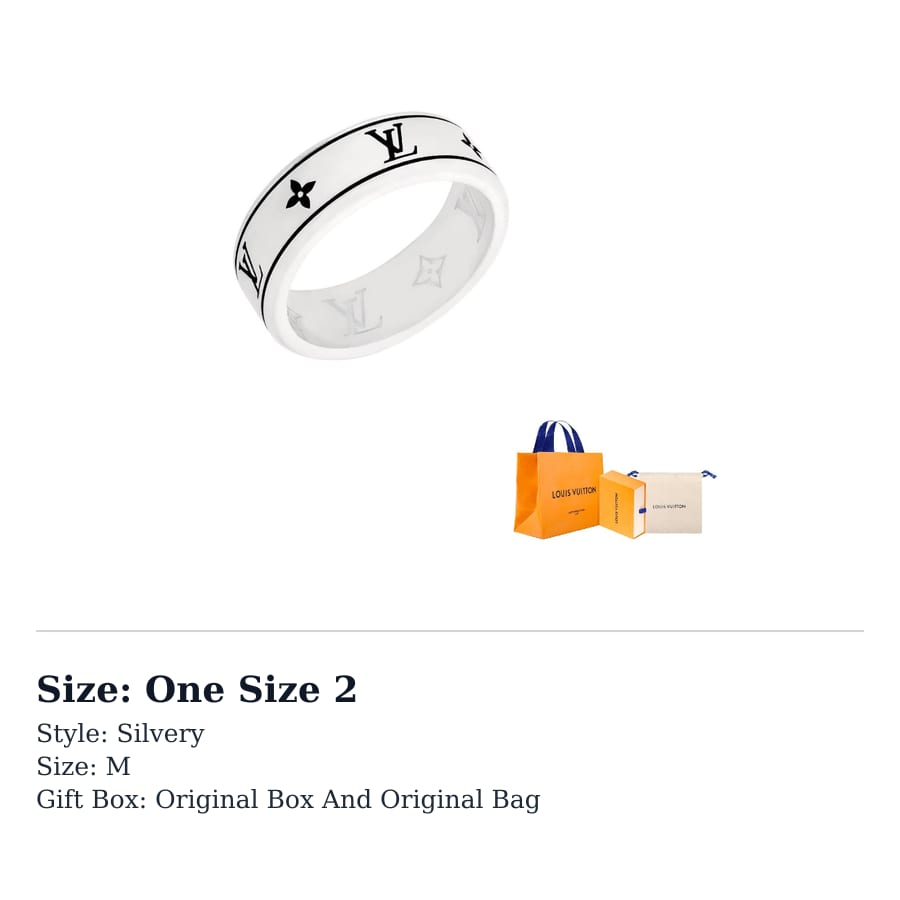 LOUIS VUITTON Rings Men's Silver M1795M