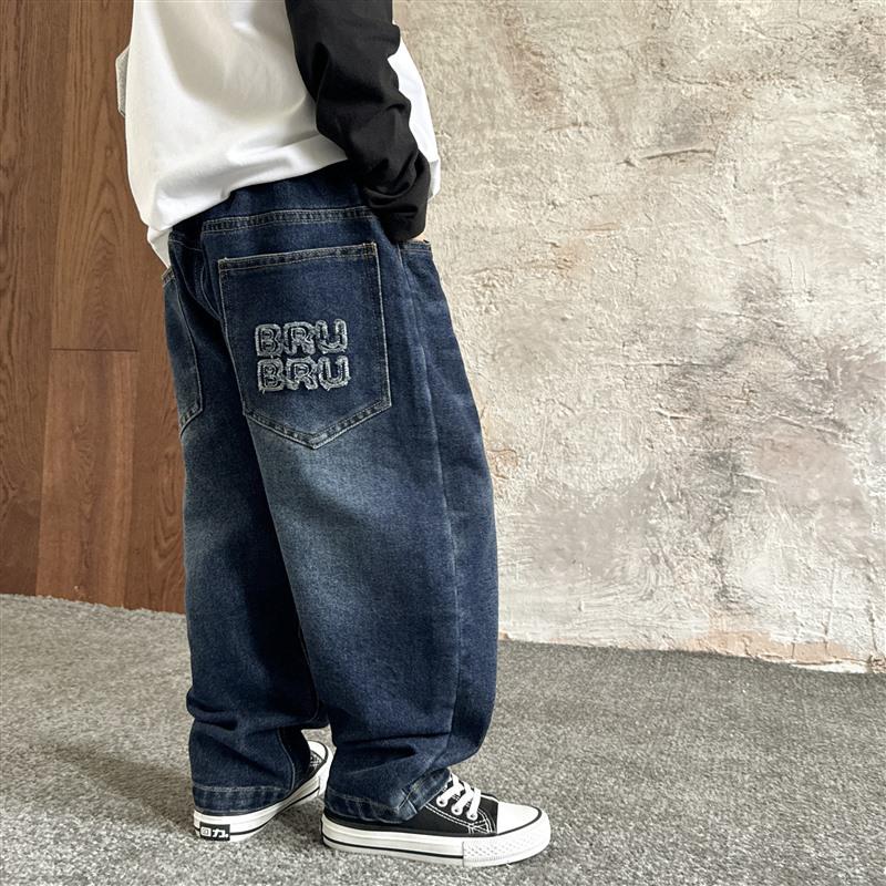 Blugi moi versatili pentru băieți 2024: Pantaloni lungi coreeni eleganti de primăvară și toamnă pentru copii