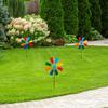 Colorful Metal Windmill Garden Decor Iron Art Wind Spinner Sculpture for Yard Patio Balcony