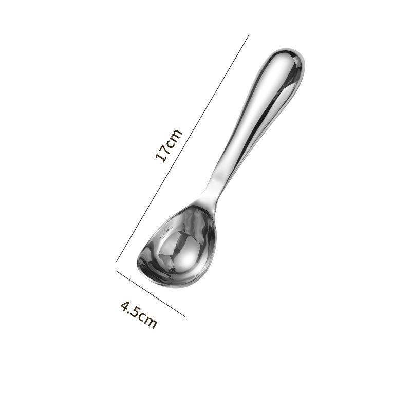 1PC Ice Cream Spoon Stainless Steel Summer Ice Cream Dessert Spoon Long Handle Fruit Tableware Household Goods