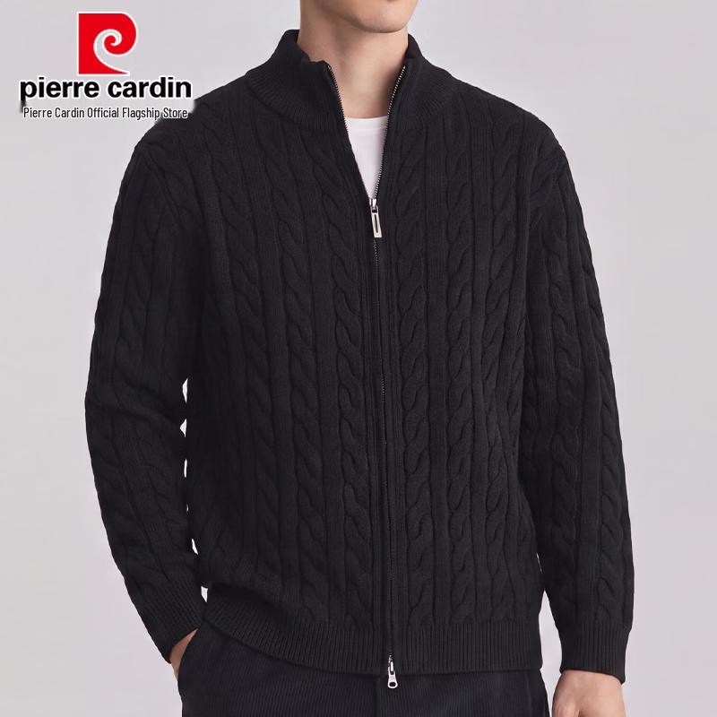 Pierre Cardin Men's Casual Zipper Knit Cardigan