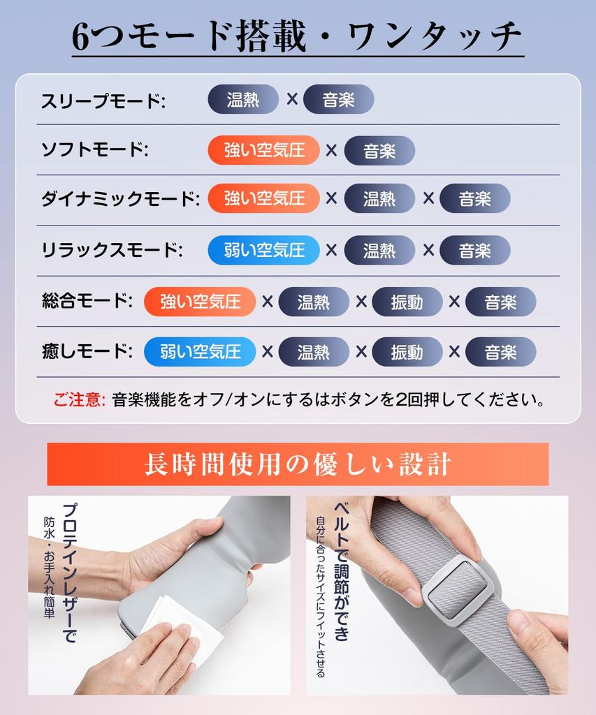 AQielev Eye Hot Eye Mask 6 2 Pressure Supervised by a Sleep Features Air and Bluetooth USB with Eye Adjustable Perfect for Respect for the Aged and