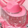 Carnival Rhinestone Cowboy Hat with Heart Sunglasses+Kerchief Set for Wedding