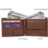 Lässige RFID-Geldbörse aus echtem Leder für Herren  (6 Kartenfächer) Neu