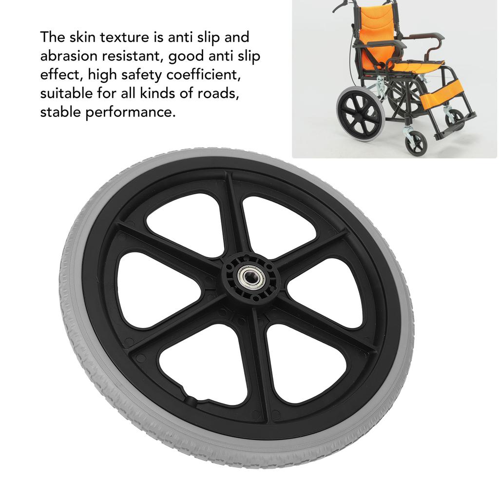 Walker Wheel Wheelchair Wheel Replacement 14 Inch 350x30mm 6001 Bearing 12mm Inner Hole Rollator Wheel 14 Inch Wheelchair Wheel