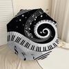 1PC Music Notes Piano Keys Umbrella-8-Rib Reinforced, Automatic Open, Lightweight & Durable, Cute Fashion Accessory for Outdoor-W190