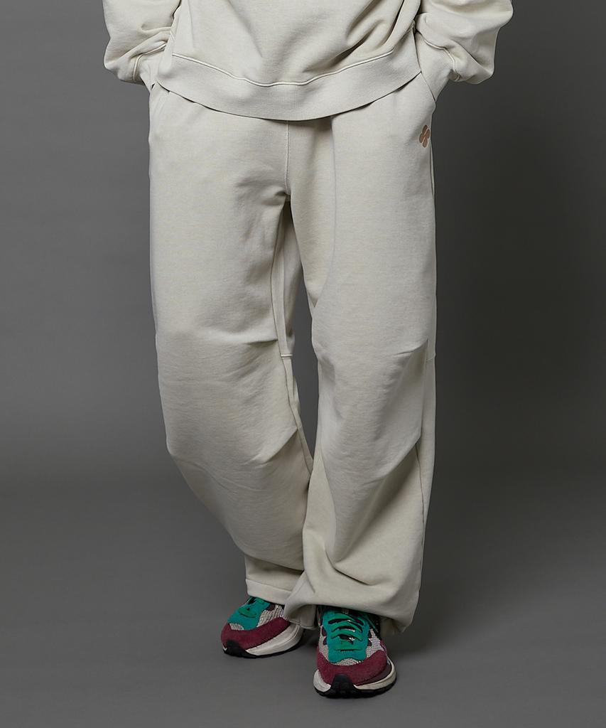 HOODHOOD Pigment Logo Parachute Sweatpants Oat Beige