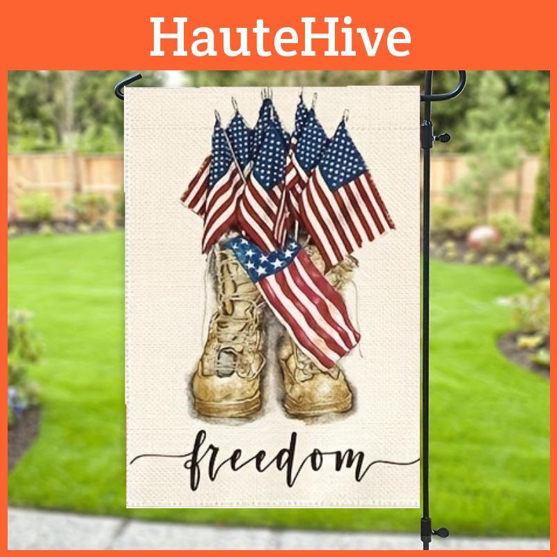 Vibrant Double-sided Garden Flag For Independence Day With Patriotic Designs And Colors