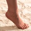 Women Summer Round Bead Chain Anklet Simplicity Temperament Holidays Ankle Bracelets for Beach Party Adjustable Length Chain