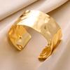 Classic Bump Pattern Openning Bangles For Women Stainless Steel Cuff Bracelet Gold Color  Hand Ornament Party Jewelry Gift