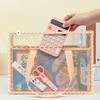 1pc Large Transparent PVC File Folder Organizer with Multiple Compartments for Tablets, School Supplies Storage